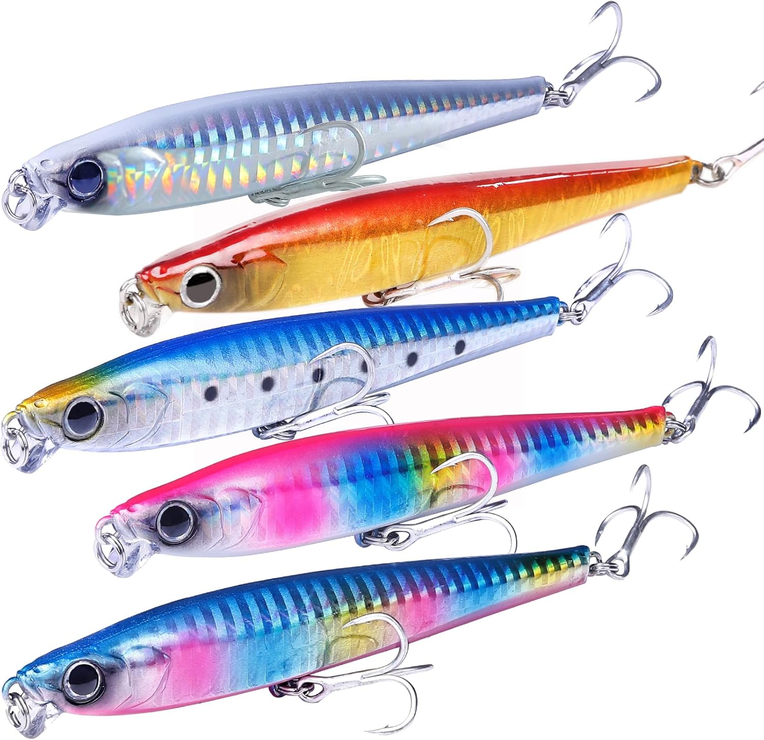 シーバス・ヒラメ用 Contyu シンキングペンシル セット 105mm 31g (カラーA・5個入り)
