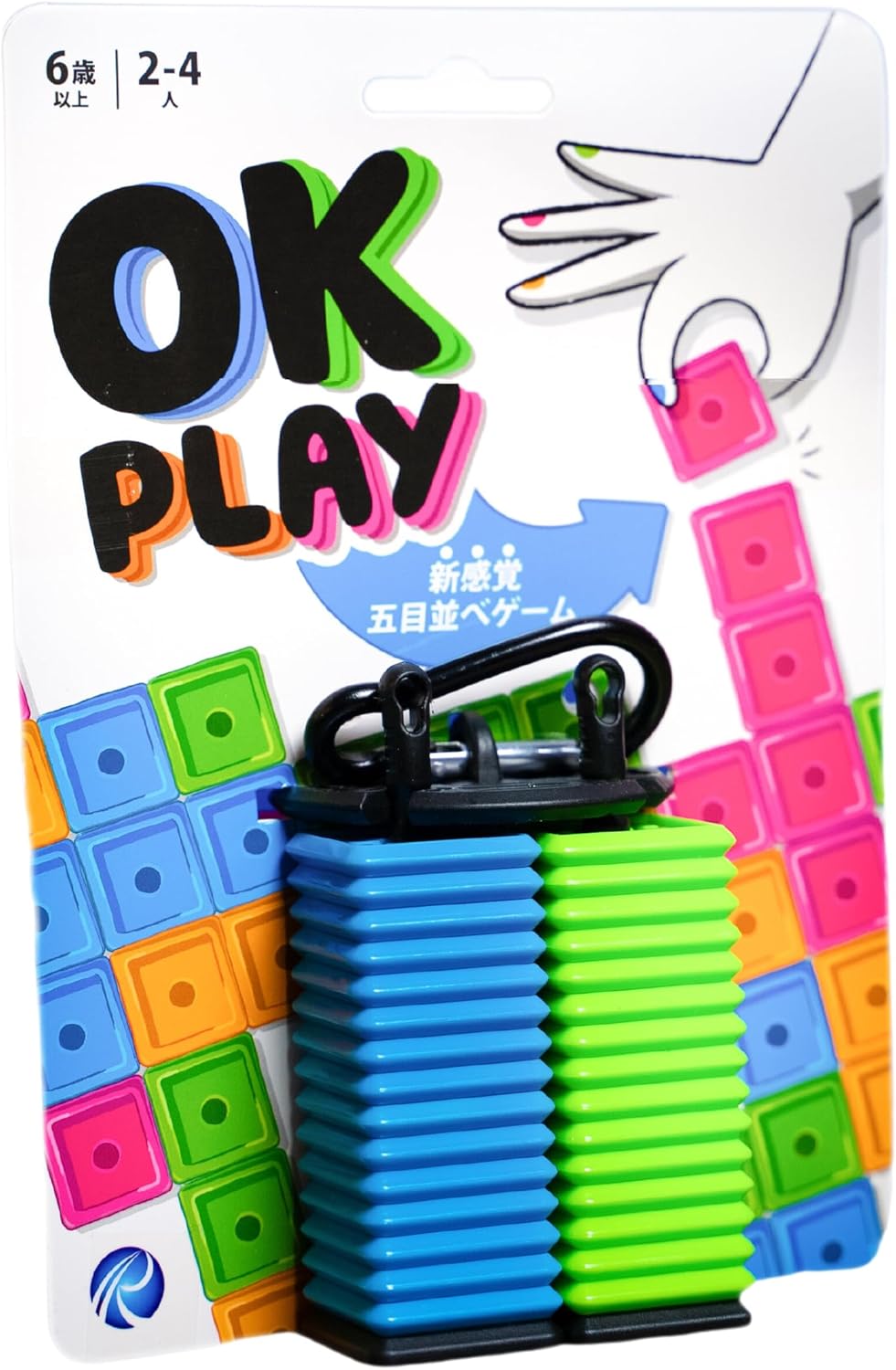 旅行やキャンプに最適な！簡単ルールの五目並べボードゲーム 2～4人用 日本語版