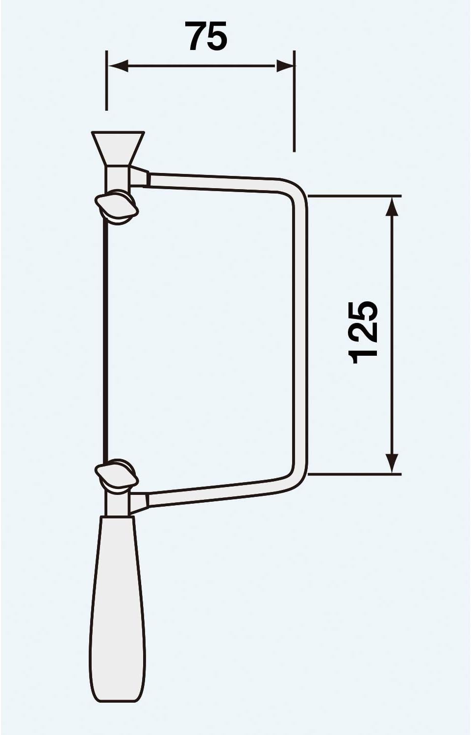 金工鋸 フレームサイズ125×75mm TN-01【手作り用】