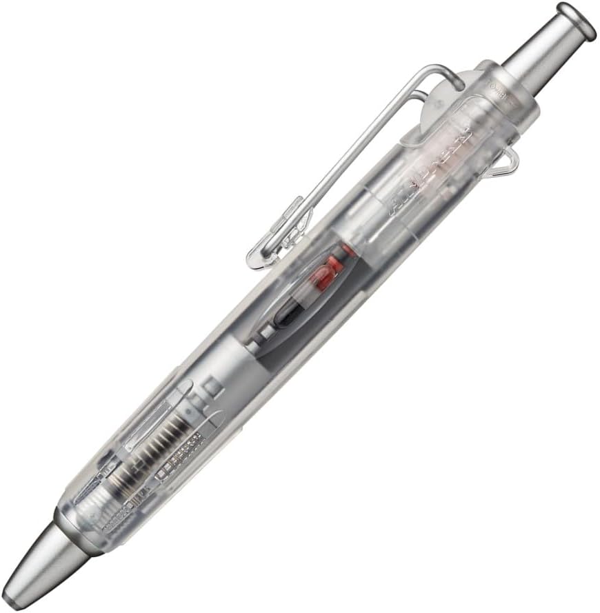 トンボ鉛筆 エアプレス 油性ボールペン 0.7mm 透明【湿った紙でも使用可】