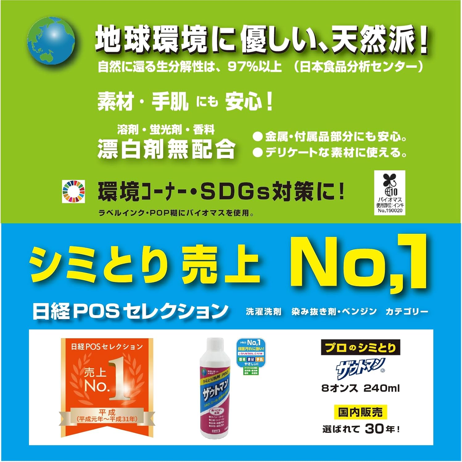 シミ取り用液体洗剤 アインケミカル ザウトマン PRO 240ml