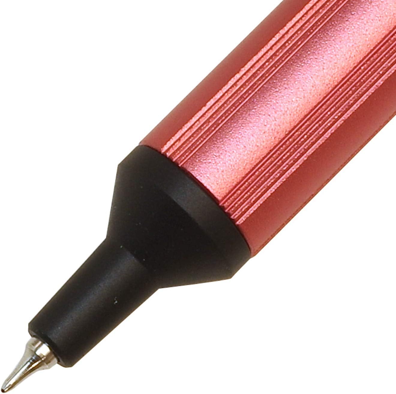 油性ボールペン ジェットストリームエッジ 0.38mm ブラックレッド 書きやすい