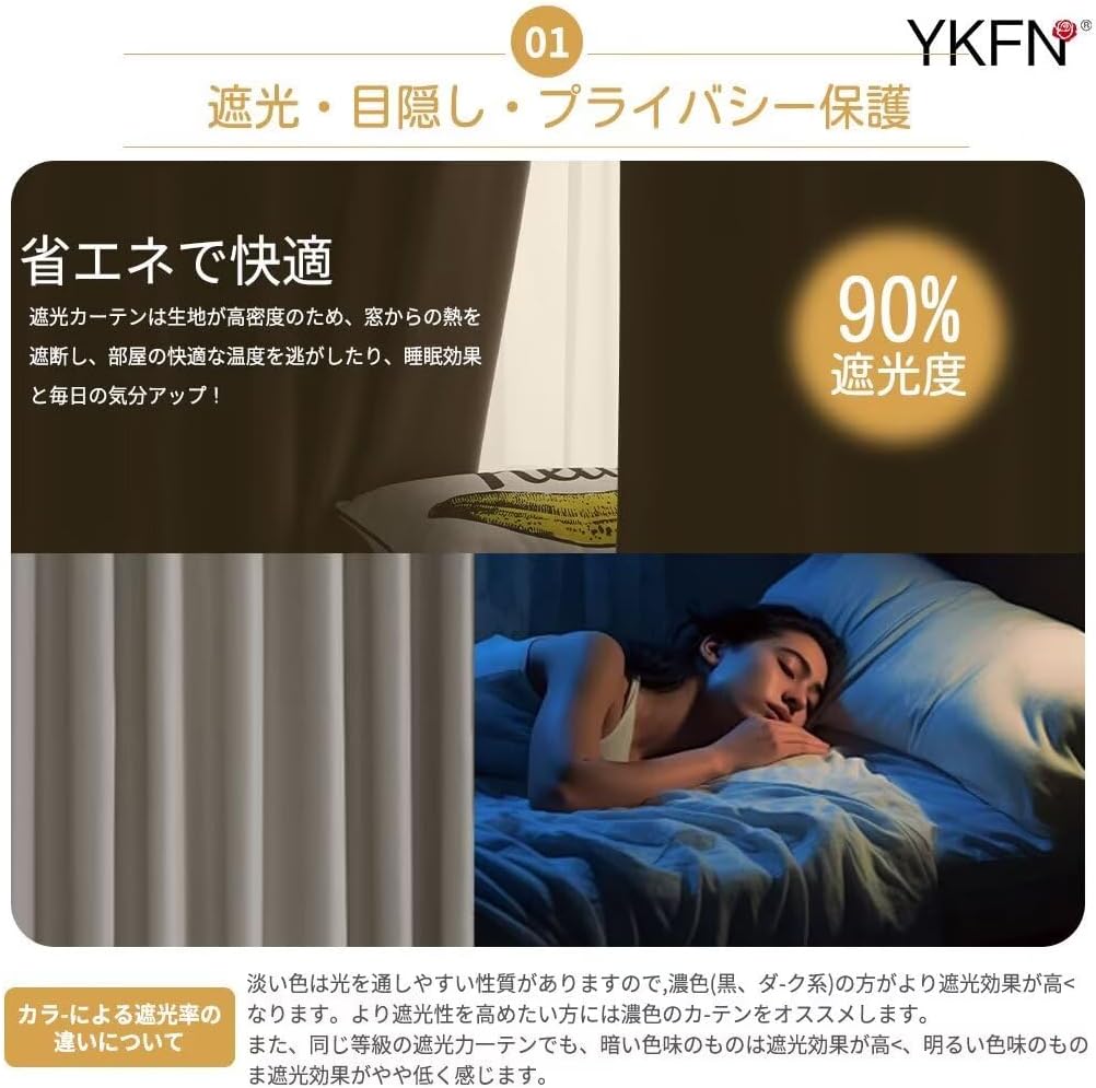 遮光カーテン 150cm丈 100cm幅 シンプル 北欧風 小窓用 グレー 1枚 防音 UVカット 洗濯機対応