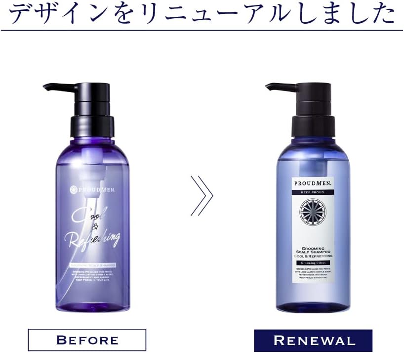 メンズ用冷感シャンプー 300ml - グルーミング・シトラスの香り