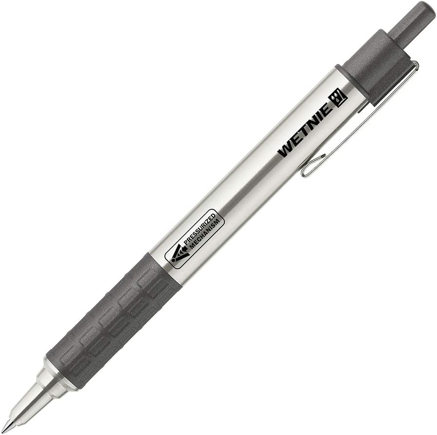 ガンメタリック油性ボールペン（0.7mm、黒インク）