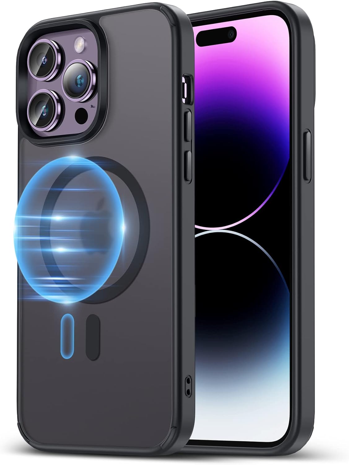 iPhone 14 Pro用 MagSafe対応耐衝撃ケース 半透明 米軍MIL規格取得