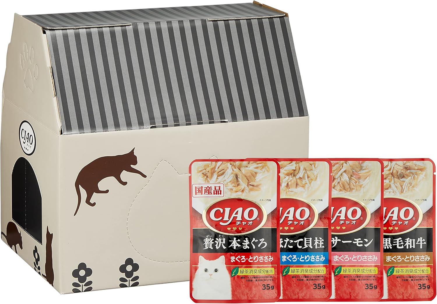 贅沢バラエティ 猫用ウェットフード フィガロ CIAOパウチ 35g×48袋【Amazon.co.jp限定】