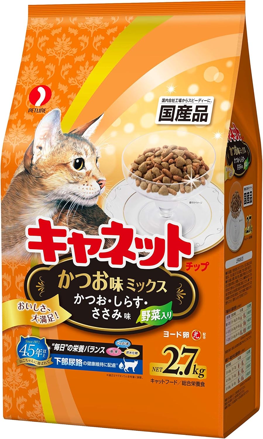 かつお味ミックスのキャットフード 2.7kg