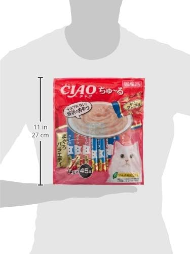 まぐろバラエティ 猫用おやつ ちゅ~る 14g×45本【Amazon限定】