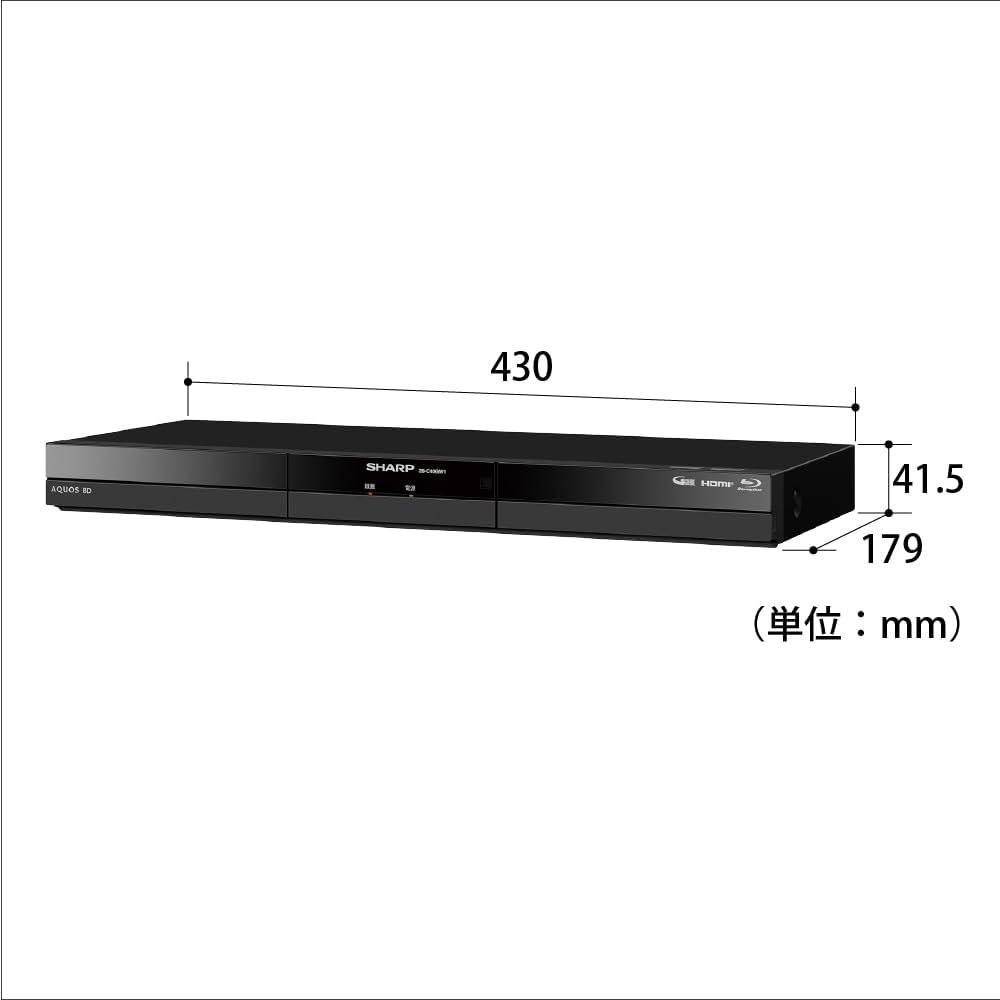 ブルーレイディスクレコーダー 1TB ダブルチューナー 外付けHDD対応