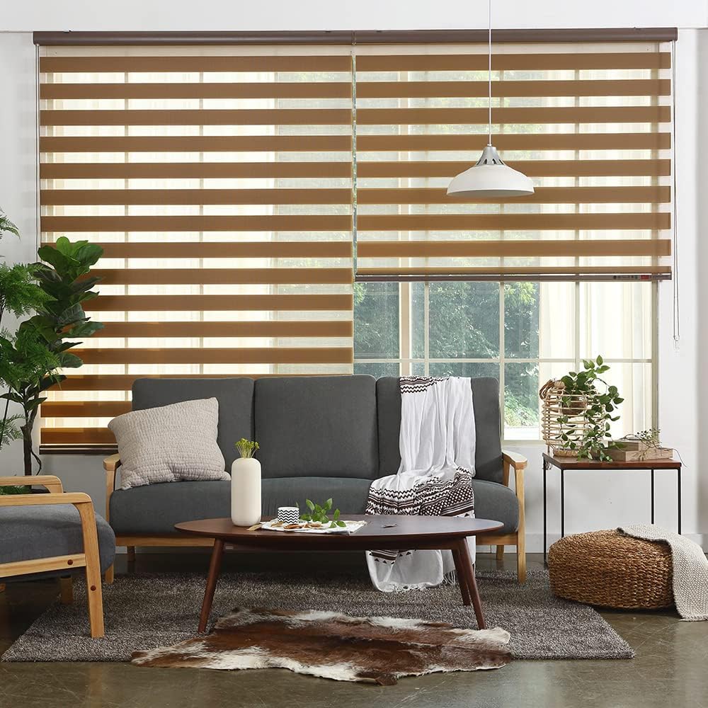 オーダーメイド調光ロールスクリーン ブラインド (W180 x H210cm) - カラメル