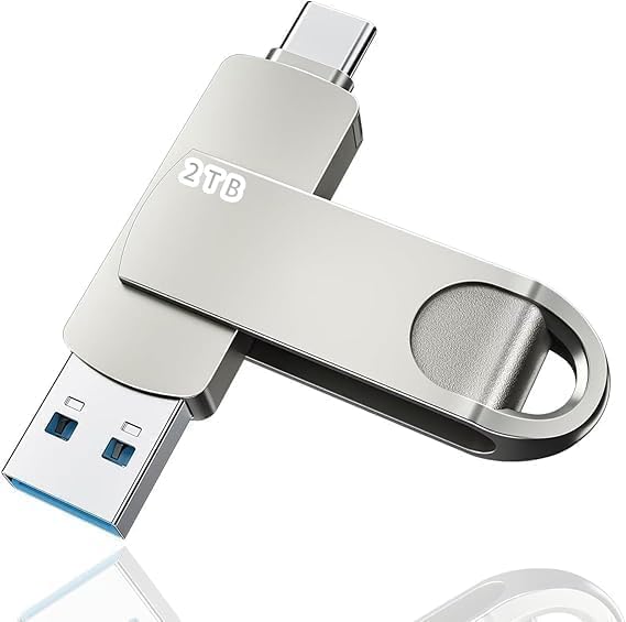 USBメモリ 2TB 高速 2in1 Type-C 外付けメモリー 防水 耐衝撃 合金筐体 携帯便利