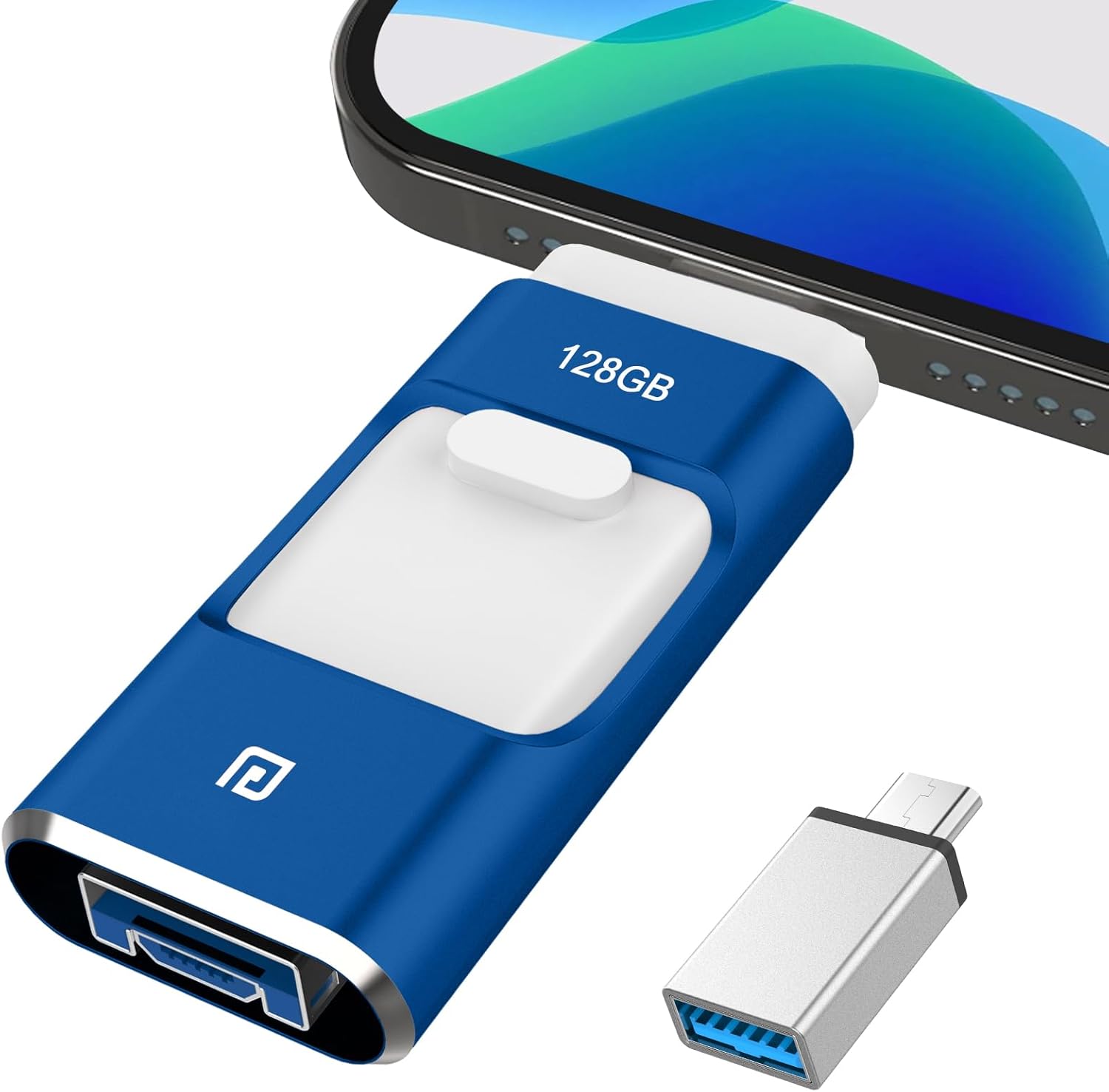 【iPhone専用 128GB USBメモリ 高速バックアップ スライド式】