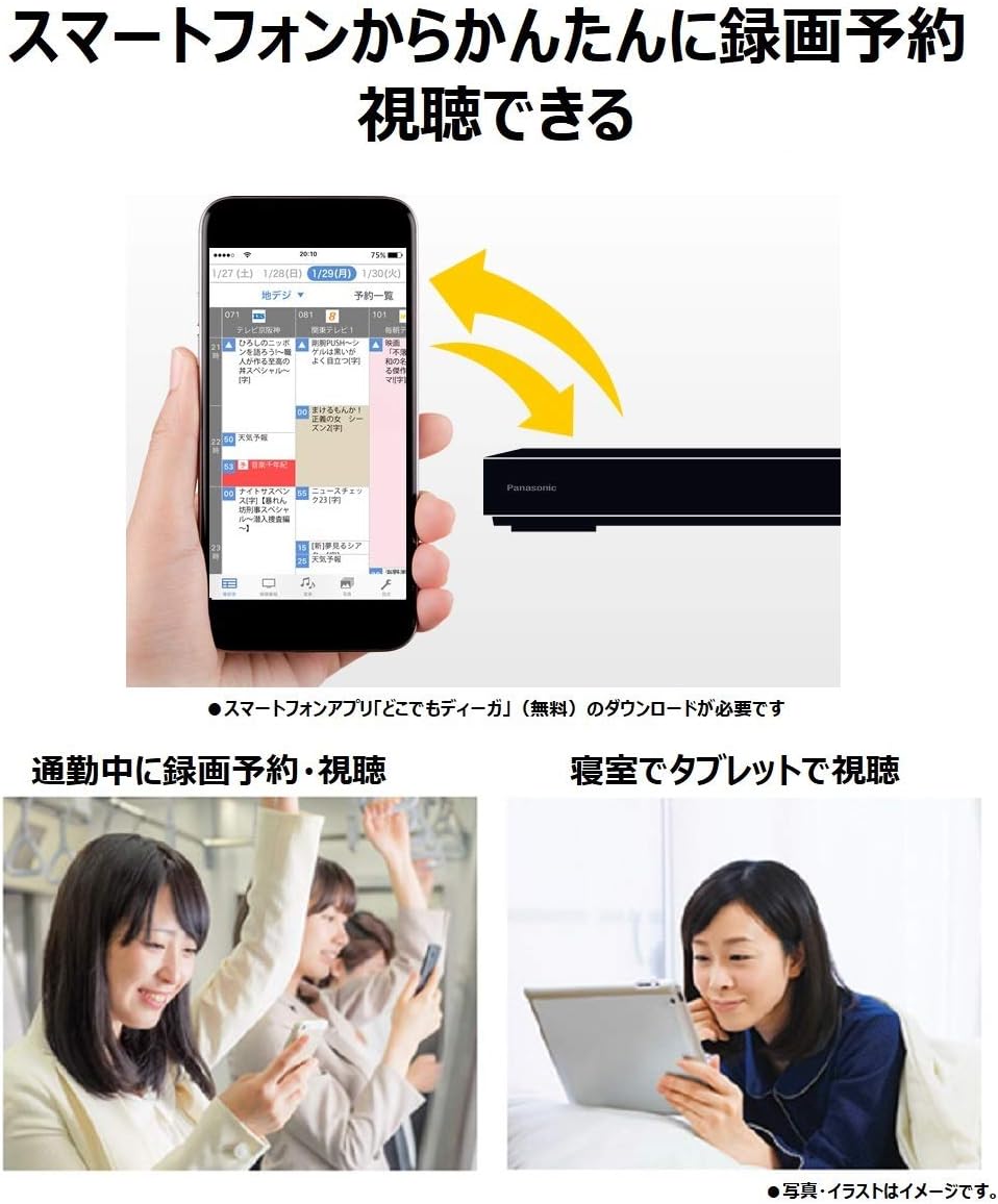 パナソニック 1TB 2チューナー 4Kアップコンバート対応ブルーレイレコーダー DMR-BCW1060