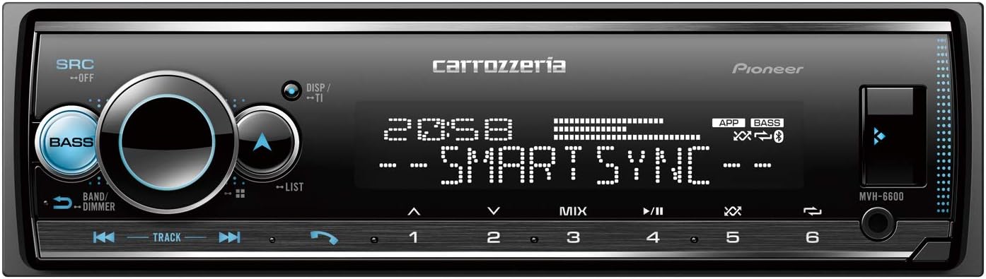 パイオニア Bluetoothメカレスオーディオレシーバー MVH-6600 车載用USB/iPod/iPhone/AUX