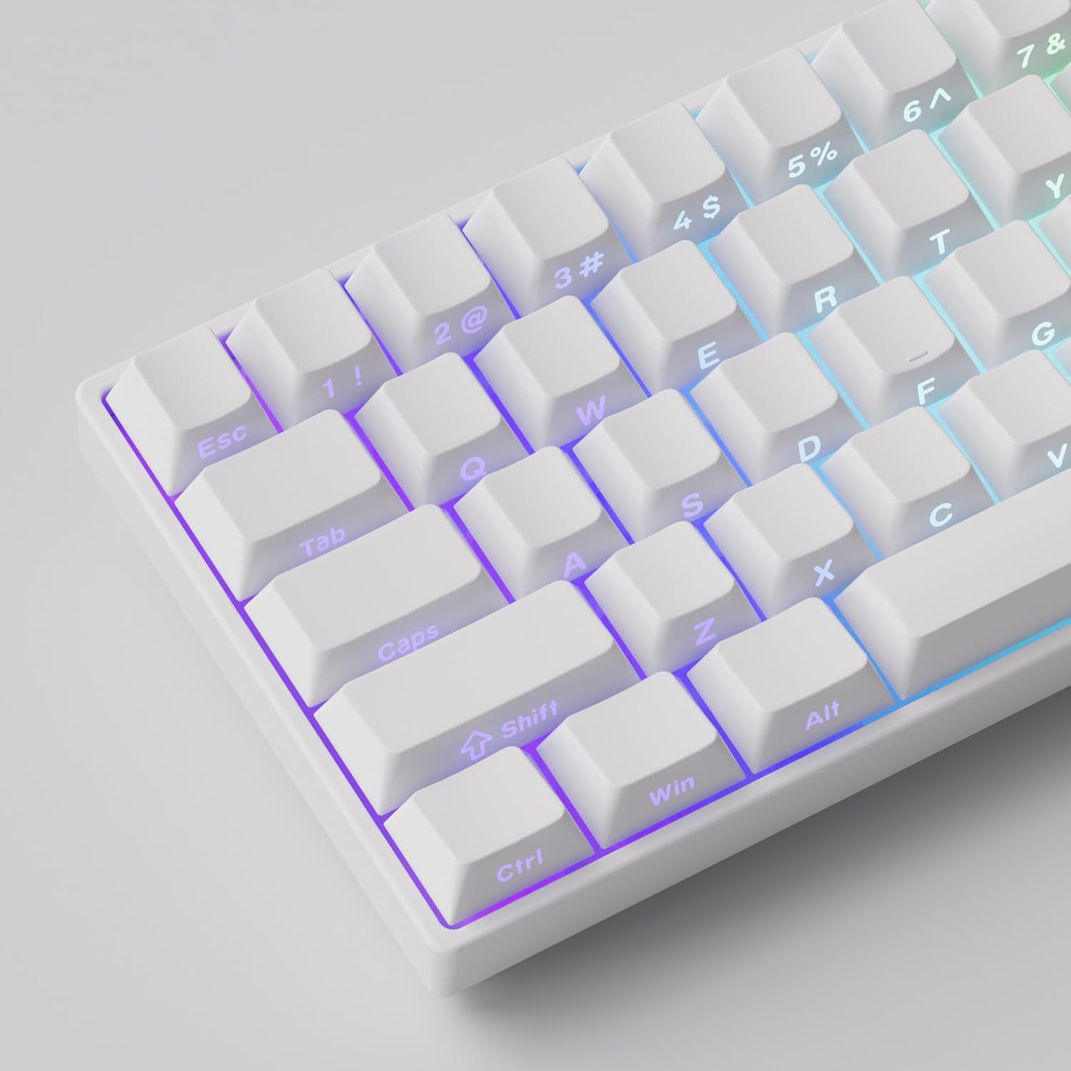 FUN60 Pro SP 有線ゲーミングキーボード 英語配列 ハイパフォーマンス HEセンサー 8K対応 ホットスワップ可 ホワイト