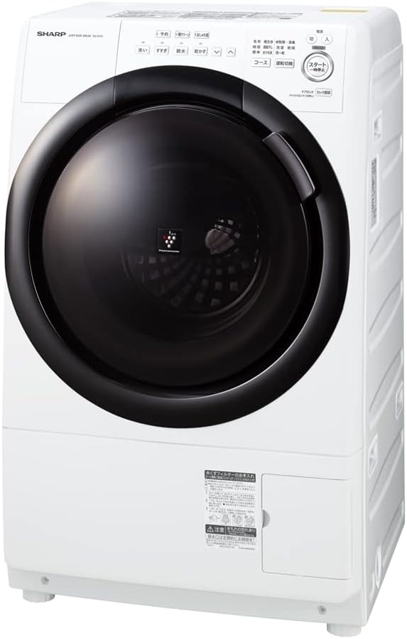 洗濯7kg・乾燥3.5kg ドラム式洗濯乾燥機 ES-S7G-WL クリスタルホワイト 2022年春モデル