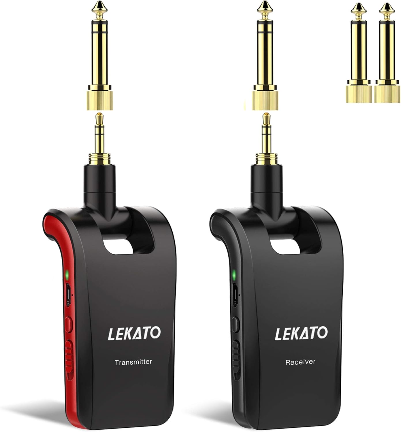 ワイヤレス送受信機セット エレキギター用 2.4GHz USB充電 軽量コンパクト