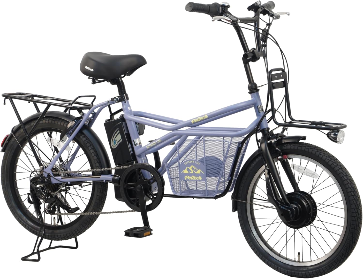 電動アシスト自転車 20インチ ミニベロ Eカーゴ シマノ外装7段変速【100％組立済み】 GRC-515L