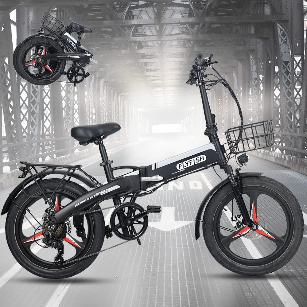 免許不要 電動アシスト折りたたみ自転車 20インチ 通勤・通学用 FATBIKE 36V 14Ahバッテリー