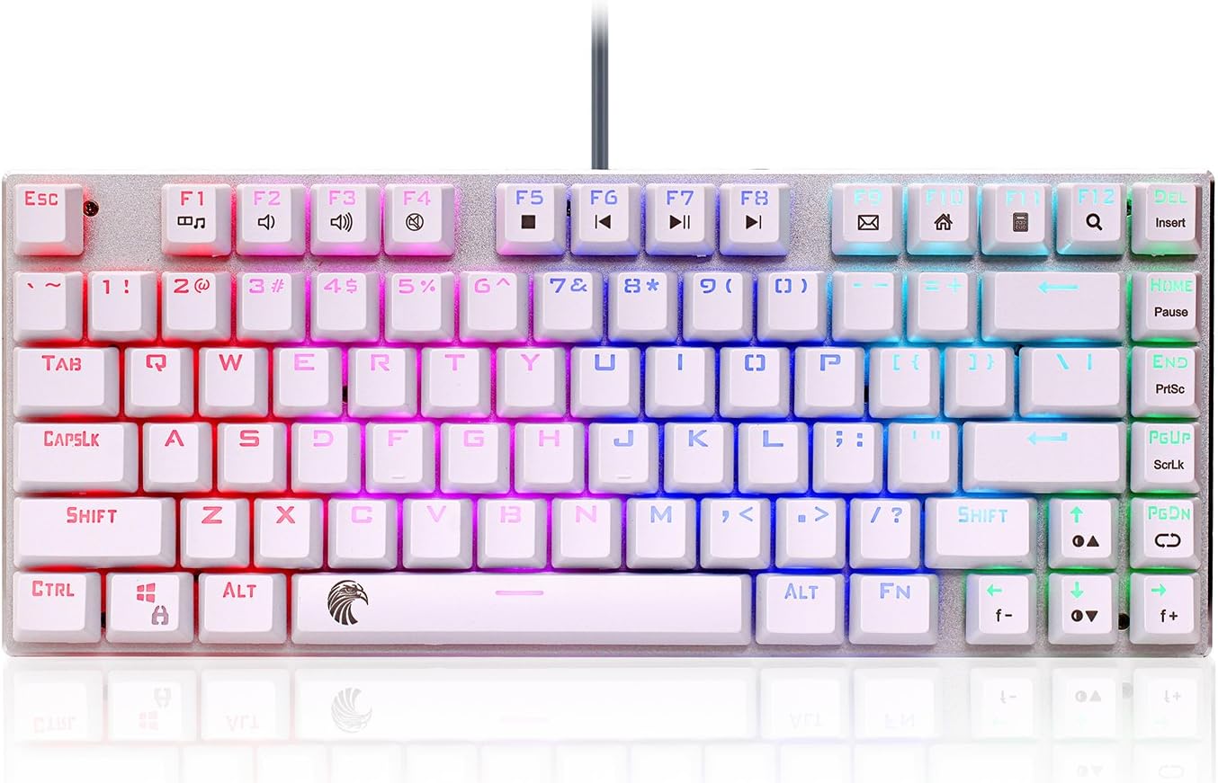RGBバックライト付き赤軸81キー防水メカニカルゲーミングキーボード