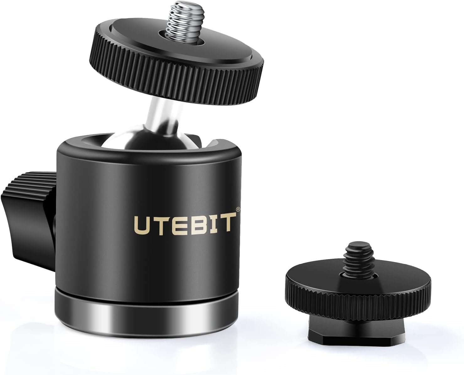 UTEBIT ミニボールヘッド雲台 360度回転 アルミ製 耐荷重2kg 一眼レフ・ビデオカメラ対応