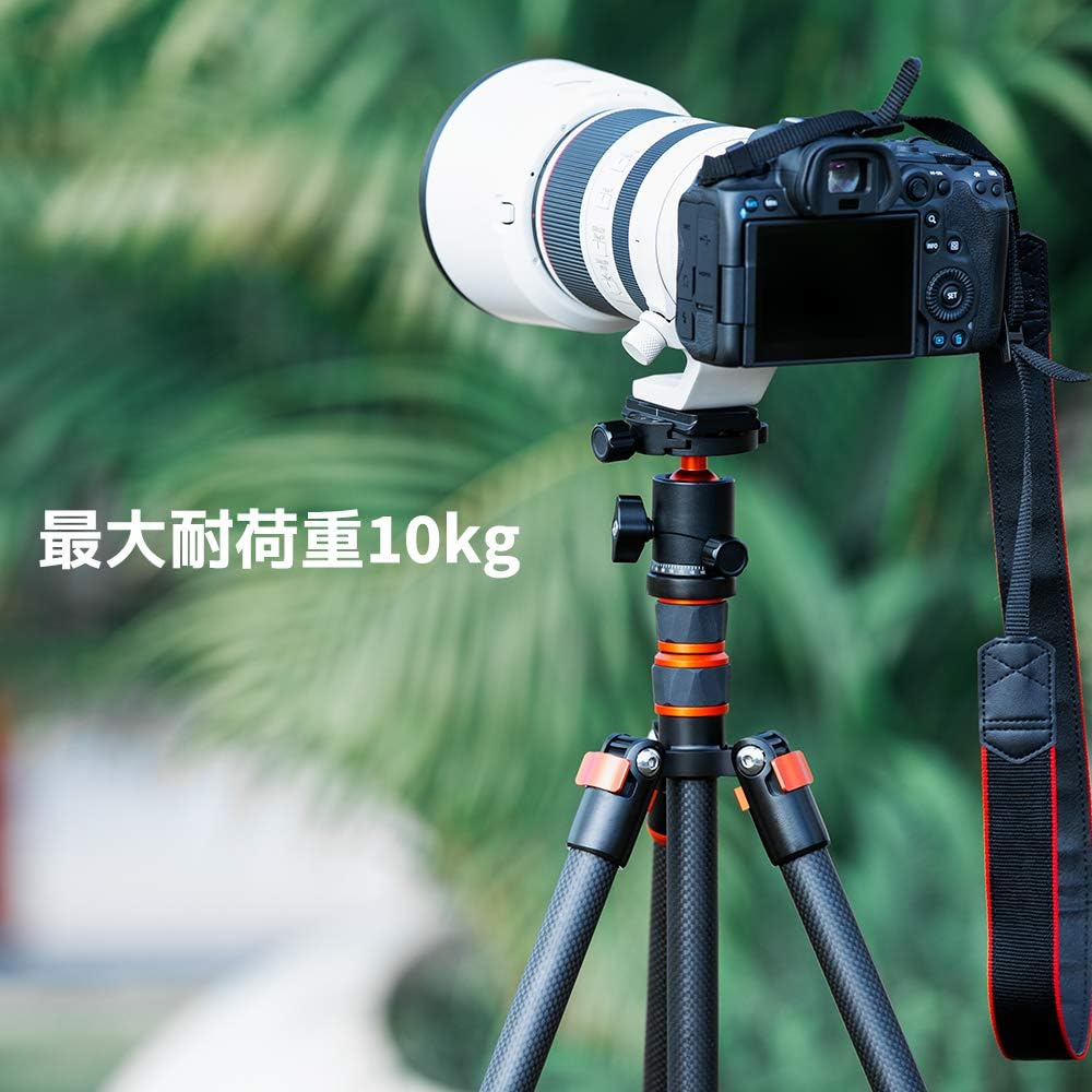 K&F Concept 小型軽量ボール雲台 360°回転 アルミ製 耐荷重8kg DSLR・ビデオカメラ対応