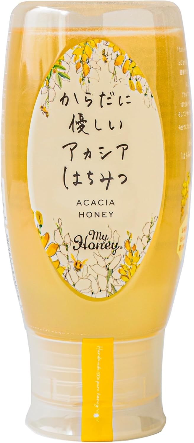 ハンガリー産アカシアはちみつ100％使用 低GI 生はちみつ チューブボトル 500g