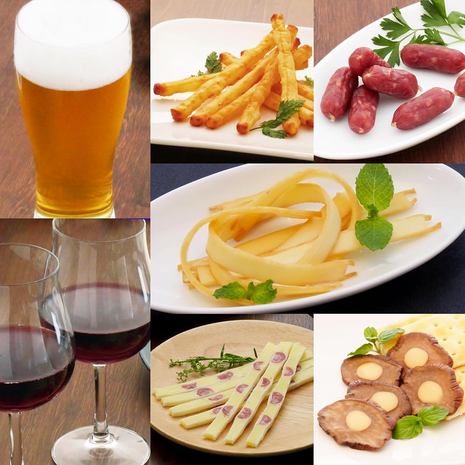 70代向け高級おつまみセット - 燻製おつまみ食べ比べ5品【ビール・ワイン・肉・チーズ】