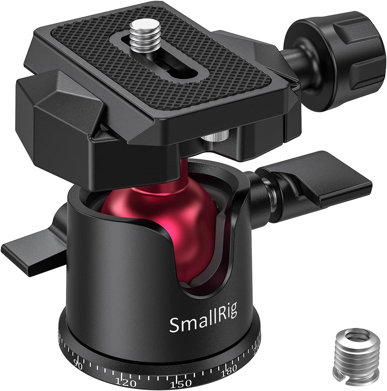 SmallRig 自由雲台 360度回転 アルミ製 アルカスイスプレート 3/8