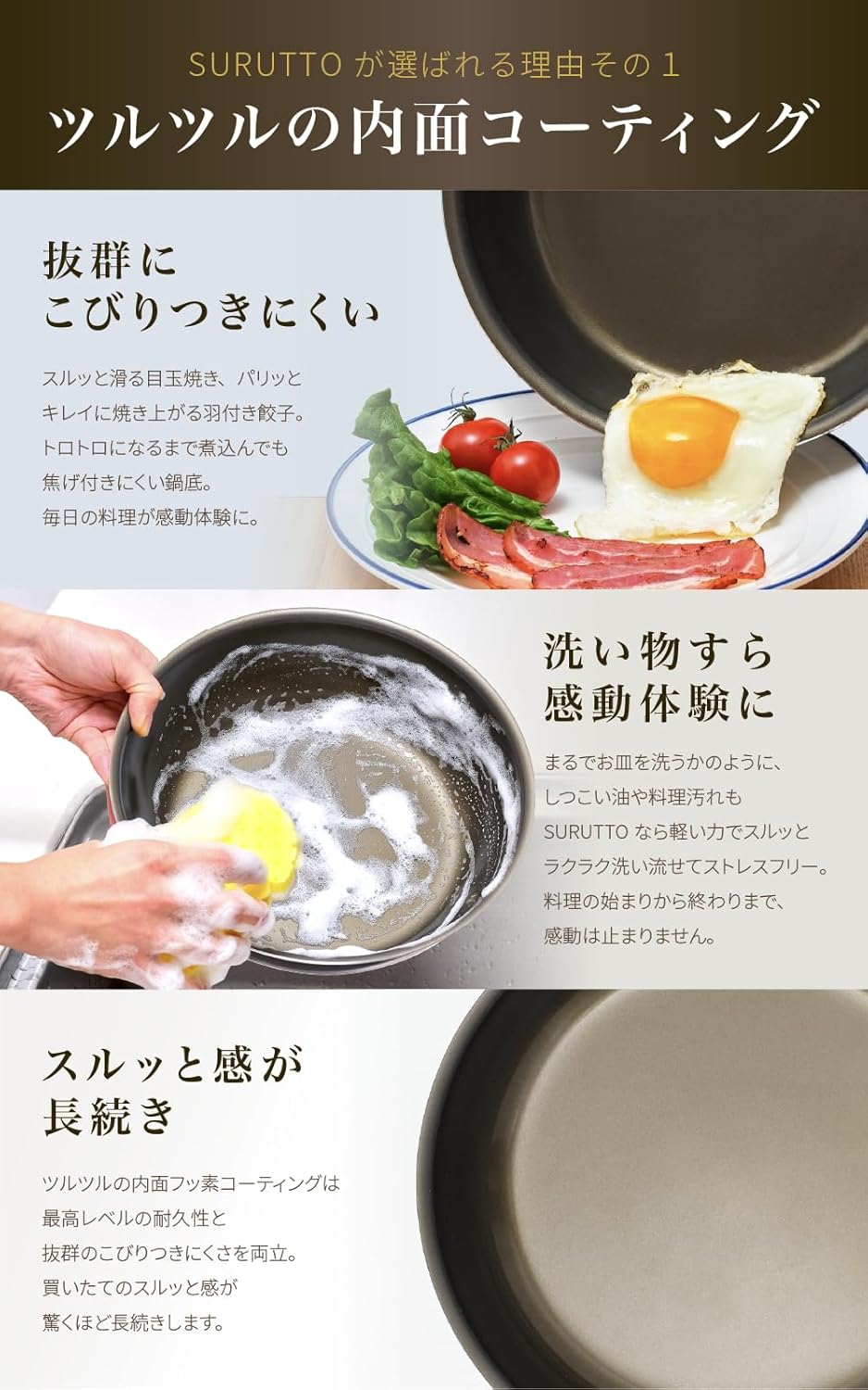 IH対応 フライパンセット 3点 20cm 28cm 軽量 フッ素コーティング 食洗機対応 取っ手がとれる