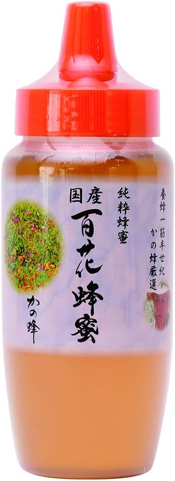 国産百花蜂蜜 500g とんがり容器入り 完熟純粋蜂蜜