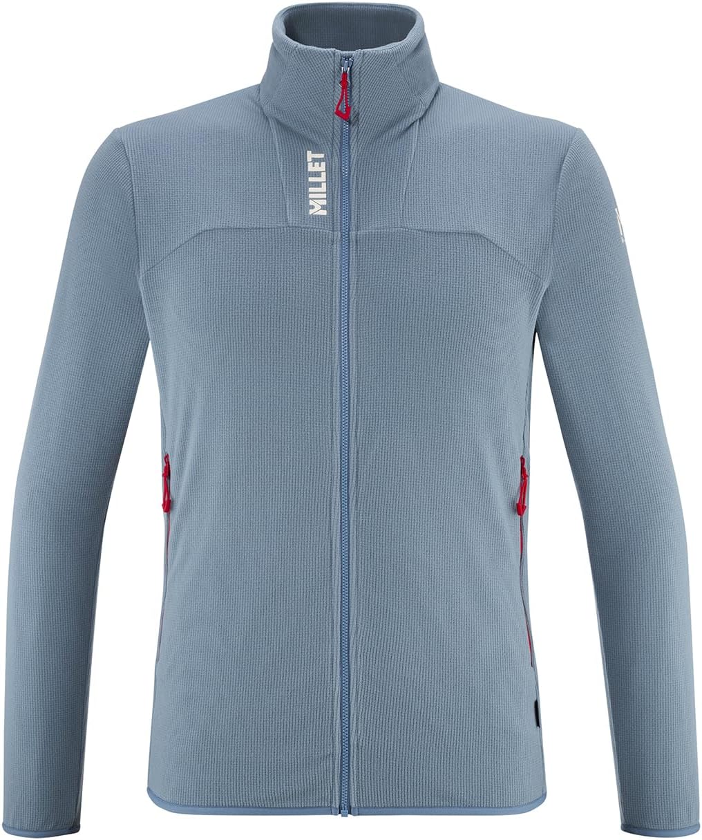 登山用フリースジャケット メンズ ウビック ライトグリッド MIV10448