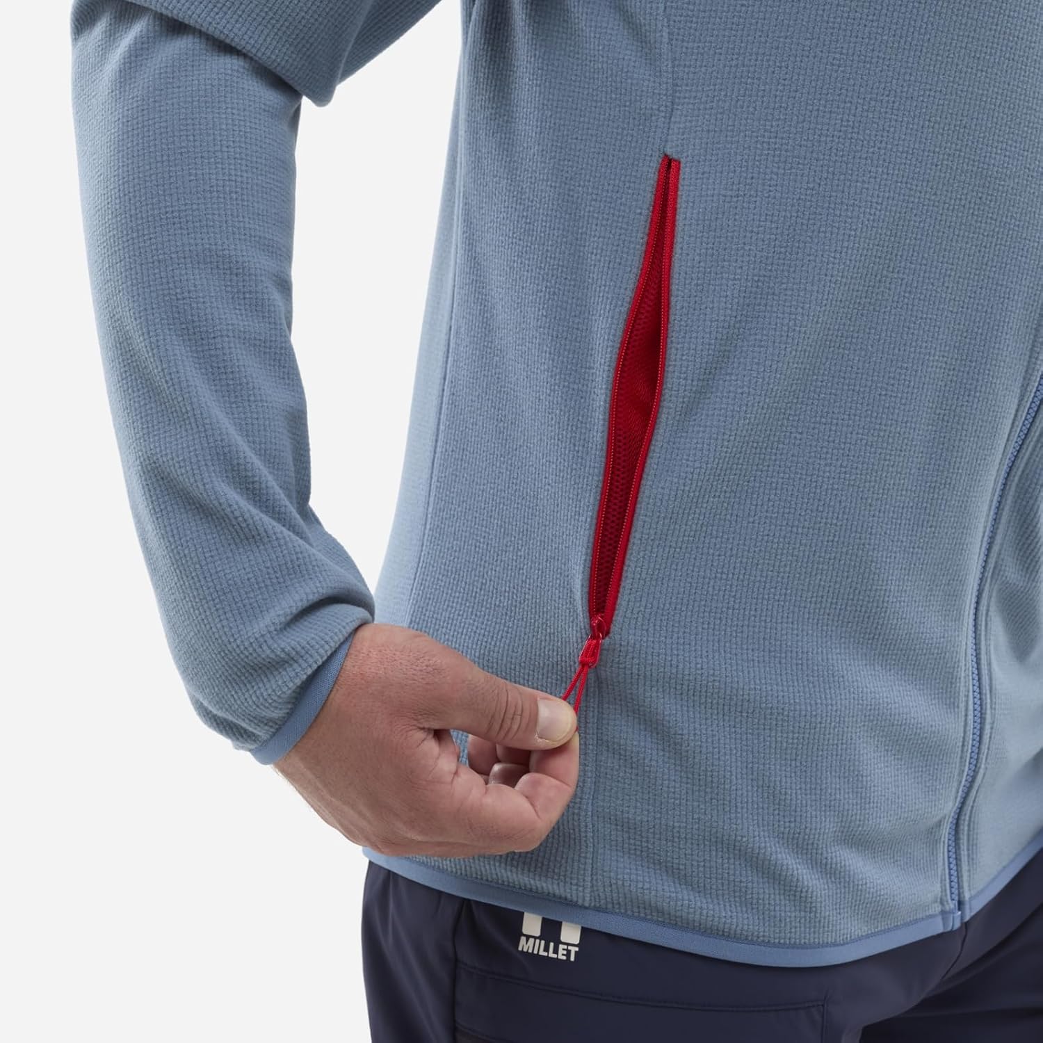 登山用フリースジャケット メンズ ウビック ライトグリッド MIV10448