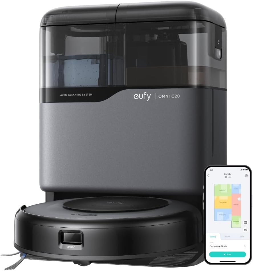 ユーフィ ロボット掃除機 Omni C20 自動ゴミ収集・加圧式モップ搭載