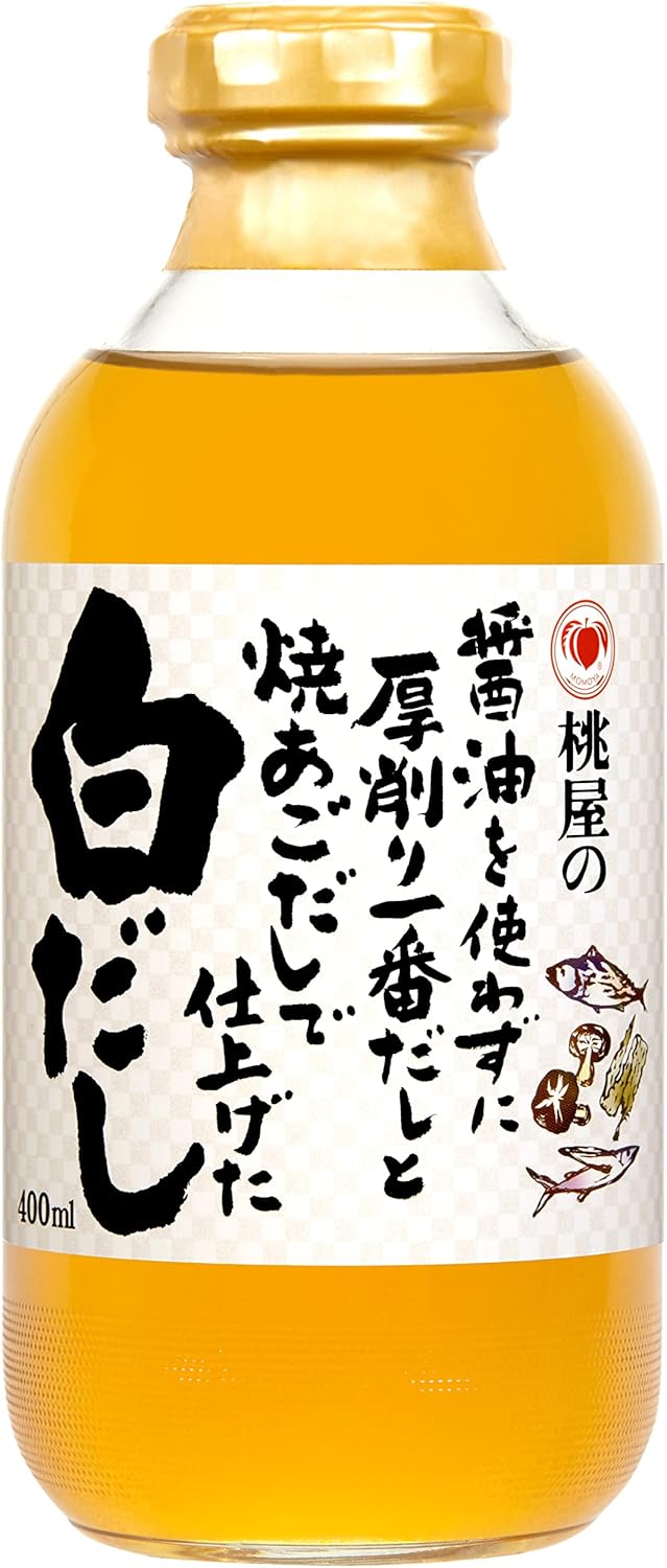 醤油不使用 厚削り一番だしと焼あごだし 白だし 400ml【和風だし おでん用】