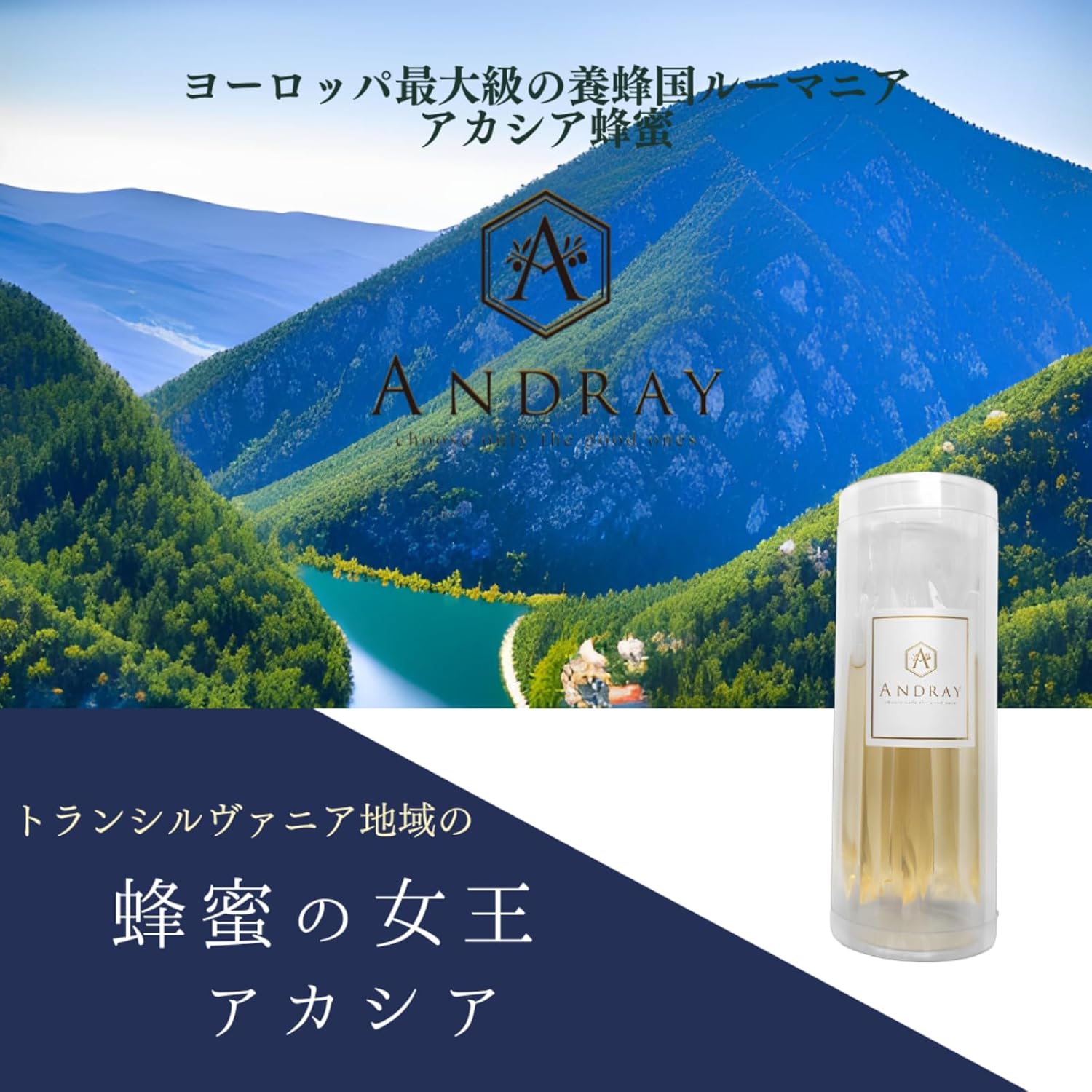 ルーマニア産アカシア非加熱生はちみつ30本セット プレゼント用 2.5g×30本