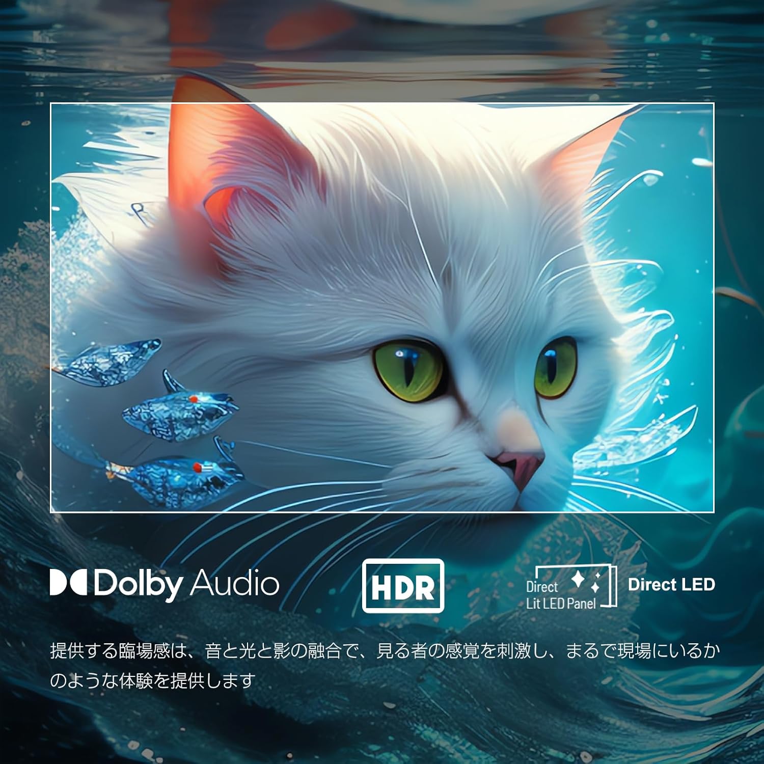 24インチ Google TV チューナーレス 液晶テレビ 720P スマート HDR Dolby Audio 音声検索