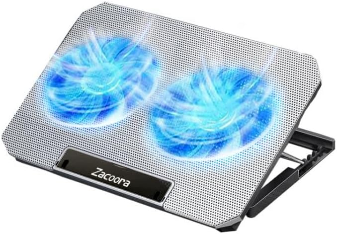 ノートパソコン用冷却パッド|大型ファン2基・高さ調節・USBポート2個・低騒音・滑り止めデザイン