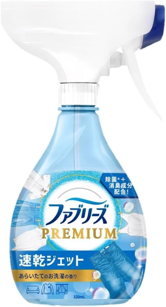 ファブリーズ PREMIUM 布用消臭スプレー 速乾タイプ 320mL - あらいたてのお洗濯の香り