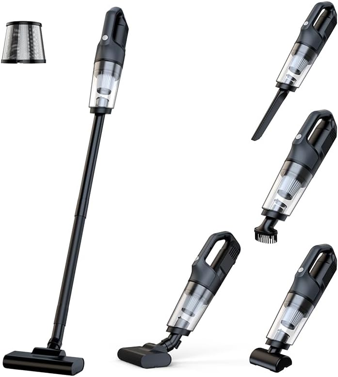 コードレス掃除機 Fochai 18000PA強力吸引 5WAY 軽量 Type-C充電式 HEPAフィルター付き