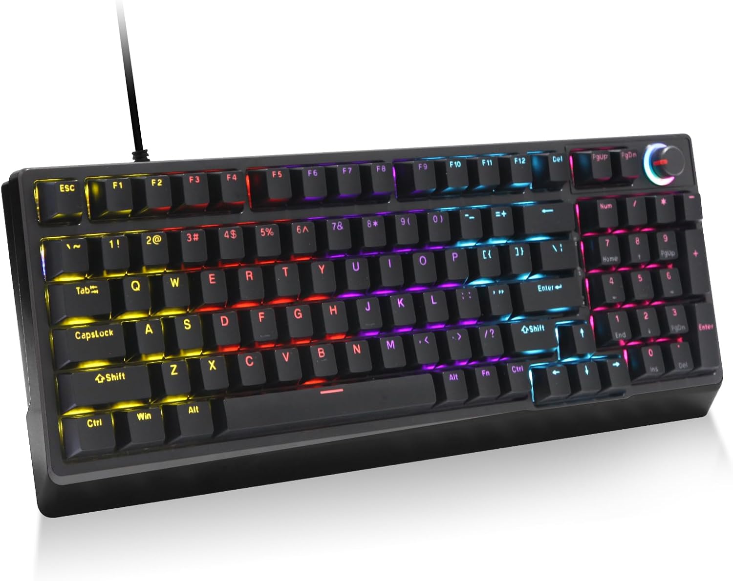 父の日ギフト 赤軸メカニカルゲーミングキーボード USB接続 LEDバックライト付き