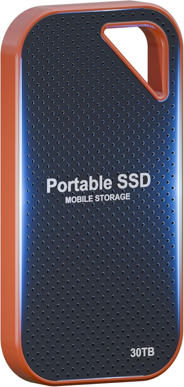 30TB外付けSSD【5年保証】Type-Cポータブル【PS4/PS5対応・防滴・防塵・耐衝撃】