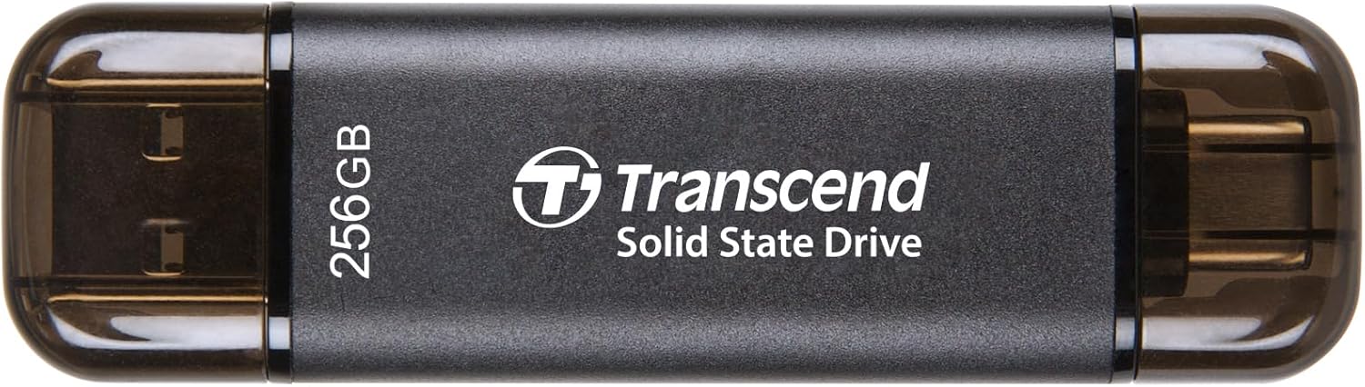 トランセンド 256GB ポータブルSSD 高速1050MB/s USB 10Gbps Type-A/Type-C対応