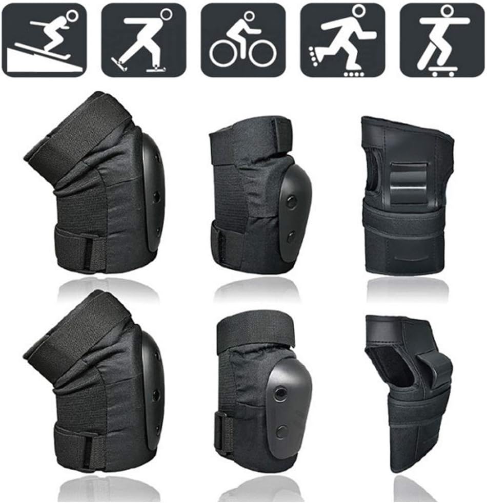 スケートボード用プロテクター6点セット 子供・大人兼用 収納袋付き