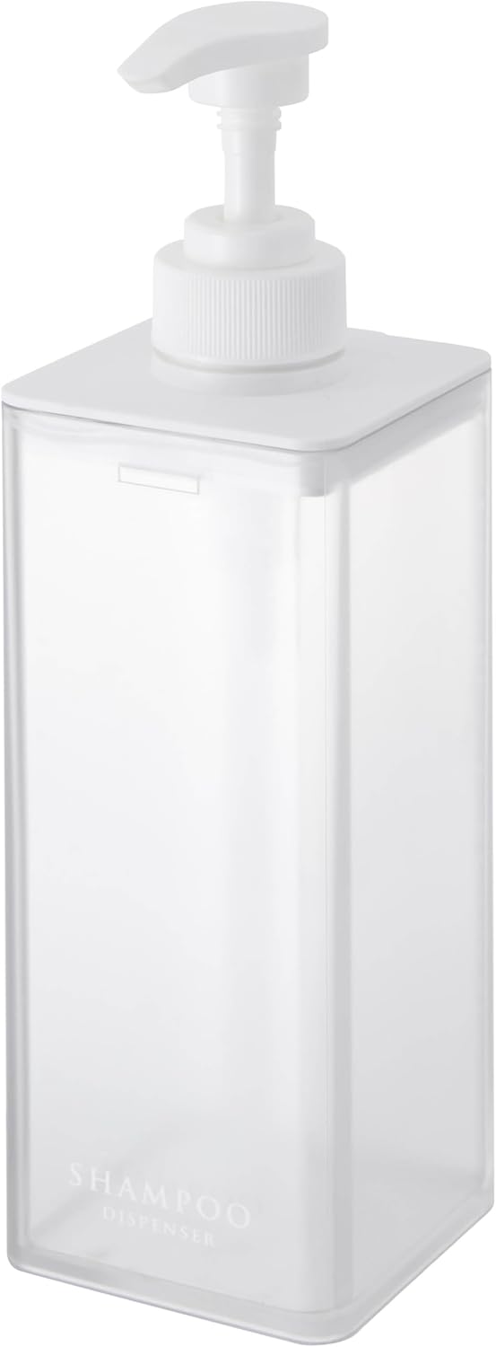 シャンプーディスペンサー ホワイト ミスト 詰め替えボトル たっぷり洗剤出る W7×D7.5×H24cm