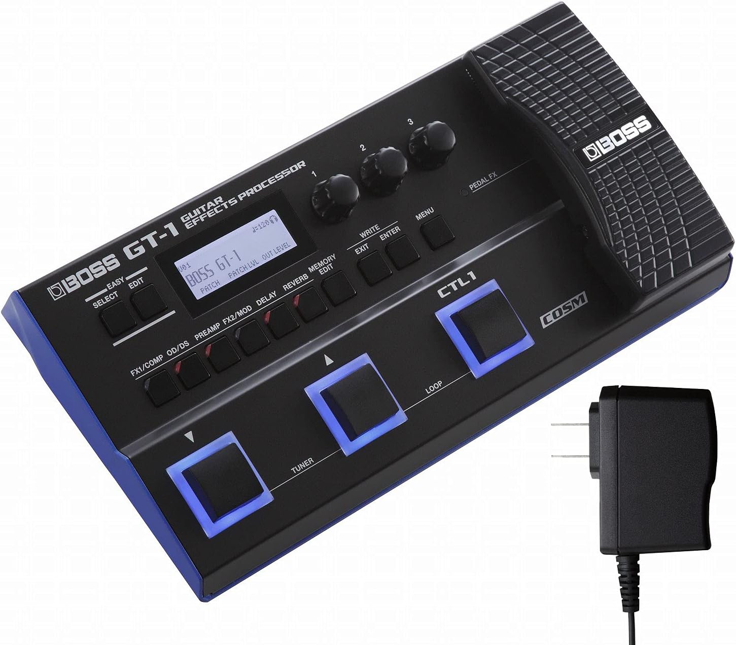 BOSS GT-1 マルチエフェクター＆純正アダプターセット