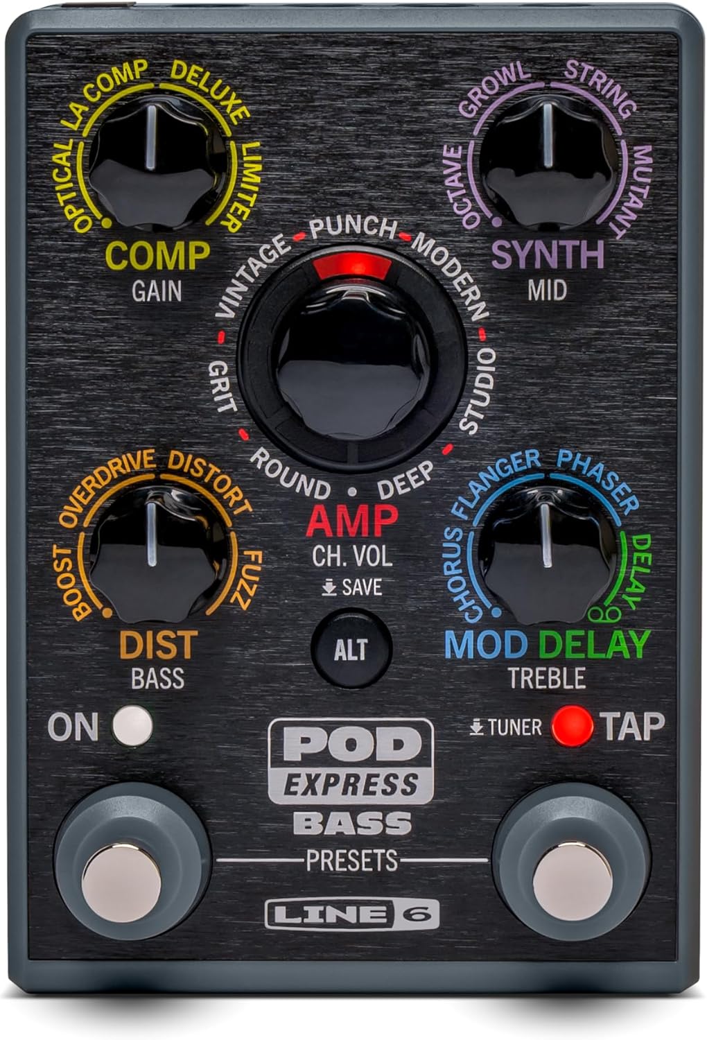Line 6 POD EXPRESS BASS アンプシミュレーター・マルチエフェクター レッド