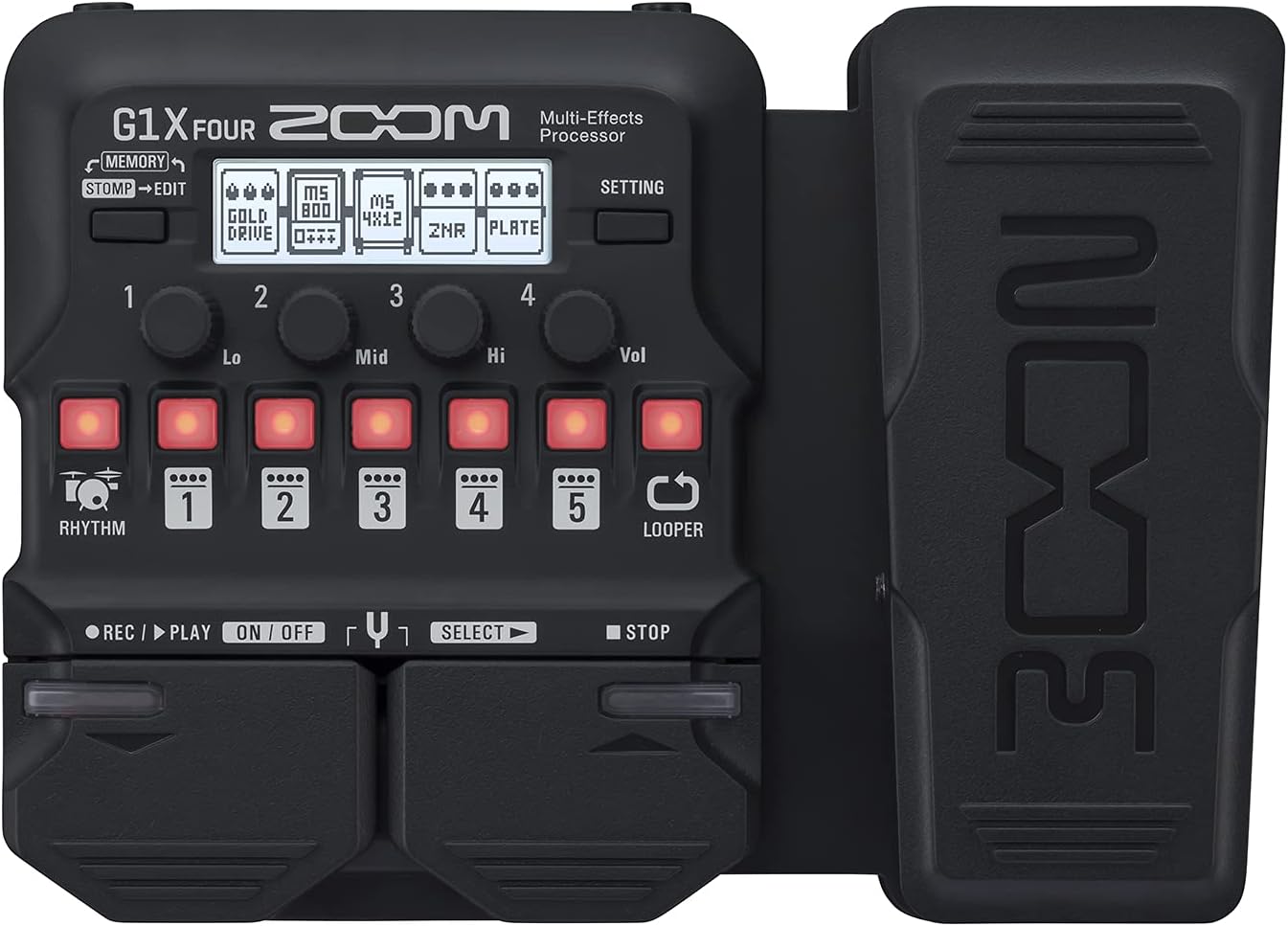 ギター用マルチエフェクター ZOOM G1X FOUR ペダル付き ブラック