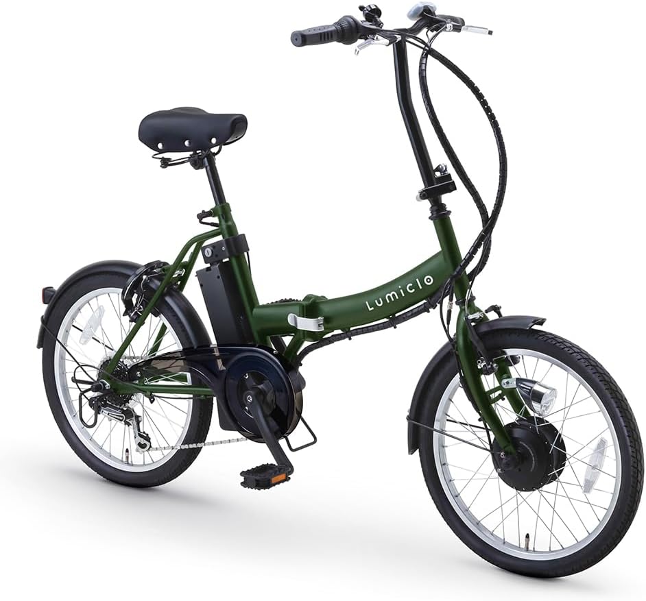 電動アシスト折り畳み自転車 20インチ ミニベロ 外装6段変速 リチウムイオンバッテリー